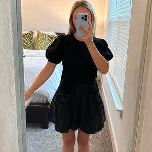 Black Mini Bubble Dress